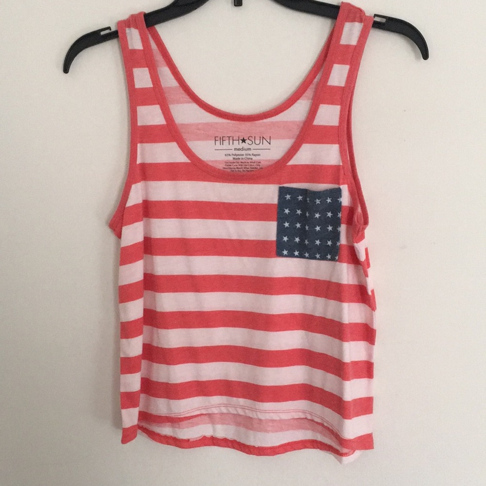 American flag tank top